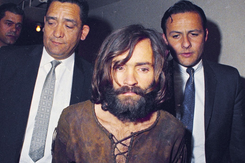 Charles Manson pictured in 1969 while being escorted to his arraignment on conspiracy-murder charges. Photo: AP