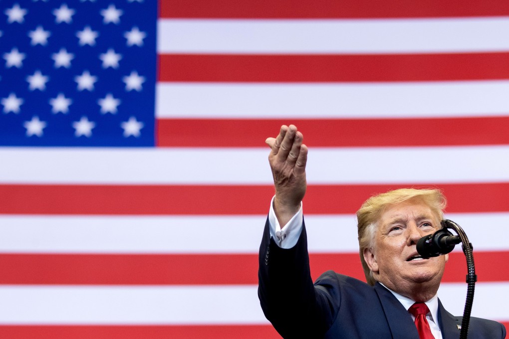 US President Donald Trump at a ‘Make America Great Again’ campaign rally in Ohio. Photo: AFP