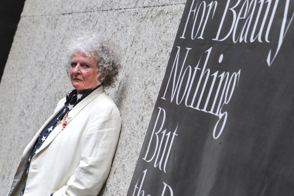 British artist Maggi Hambling at the retrospective of her work at the Guangdong Museum of Art in Guangzhou. Photo: Edward Wong