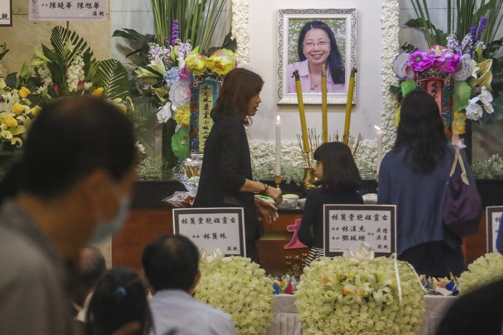 A night vigil held for Lam Lai-tong, a teacher from Tung Wah Group of Hospitals Leo Tung-hai Lee Primary School who jumped to death in March. Photo: Felix Wong