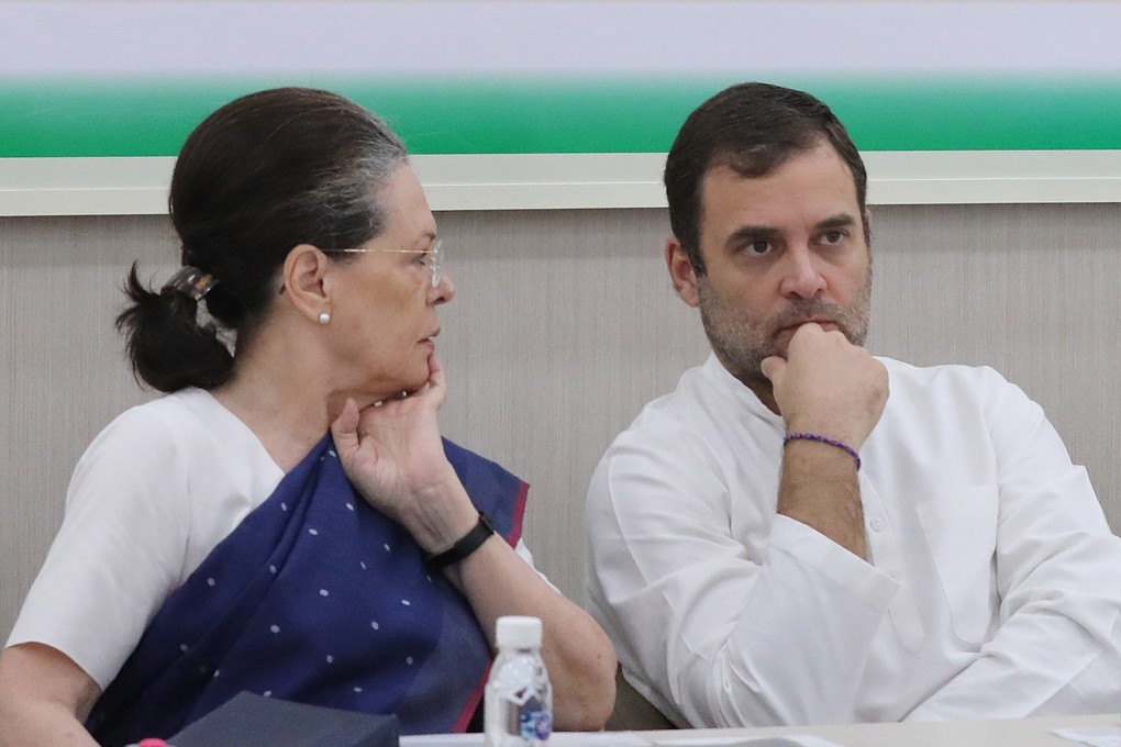 The Congress party accepted the resignation of Sonia Gandhi’s son Rahul Gandhi, who quit as party president in July after its crushing defeat in national elections. Photo: EPA