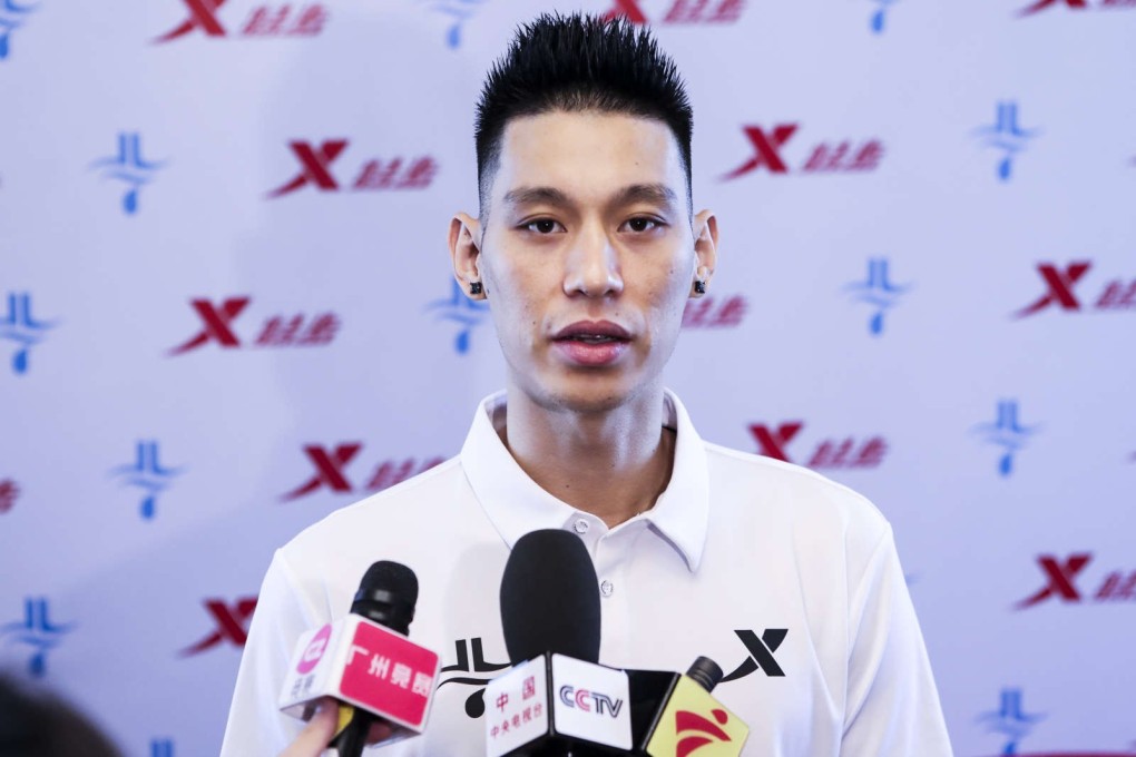 Jeremy Lin at the launch of his partnership with Chinese sportswear brand Xtep in Guangzhou. Photo: Handout