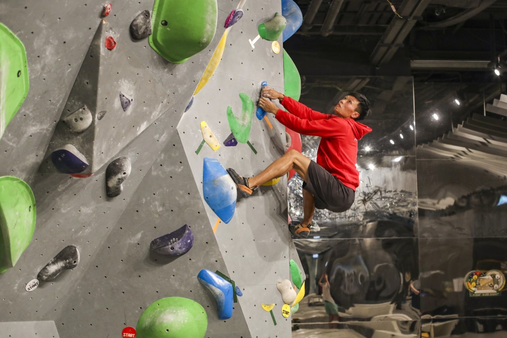 Sport climber Yau Ka-chun hopes to qualify for the 2020 Olympics. Photo: Xiaomei Chen