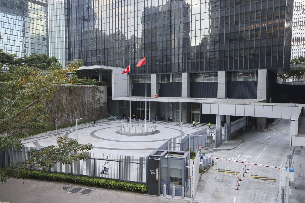 The east wing forecourt of government offices at Tamar is at the centre of the legal fight. Photo: Edward Wong