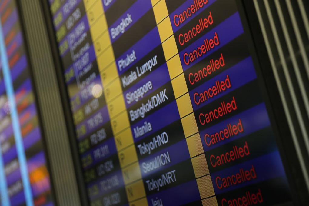 Flight cancellations on Monday and Tuesday are expected to cost Hong Kong’s aviation industry more than HK$600 million. Photo: Sam Tsang