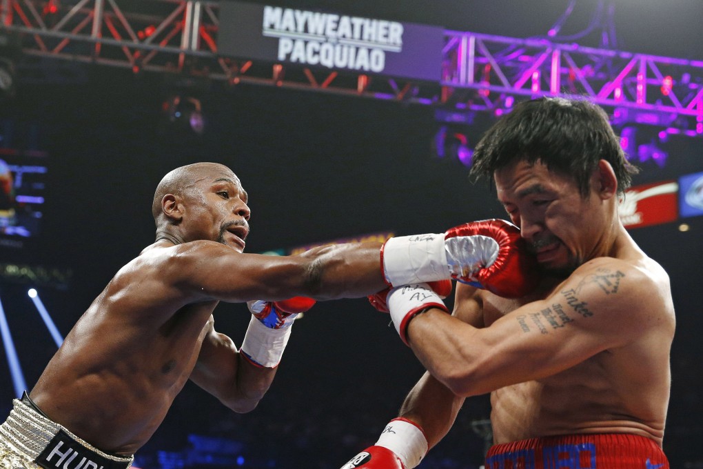 Floyd Mayweather Jnr (left) is ranked No 1 ahead of Manny Pacquiao in BoxRec’s greatest fighters of all time list. Photo: AP