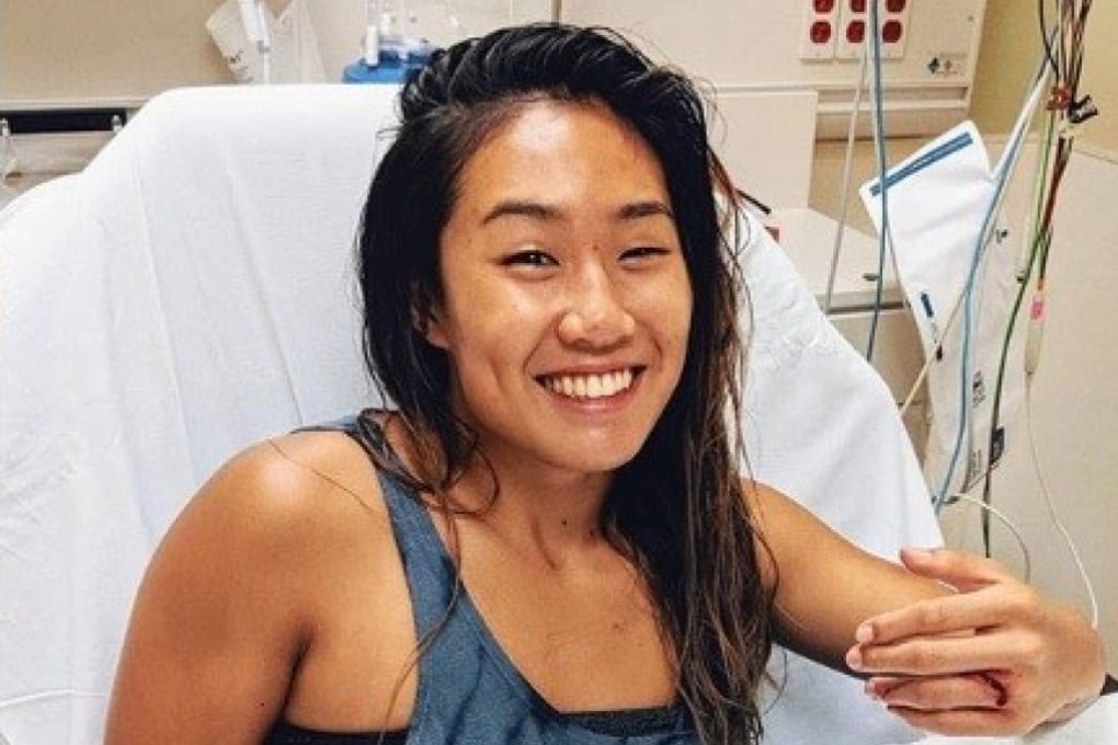 Angela Lee in hospital after her accident. Photo: Instagram/Angela Lee