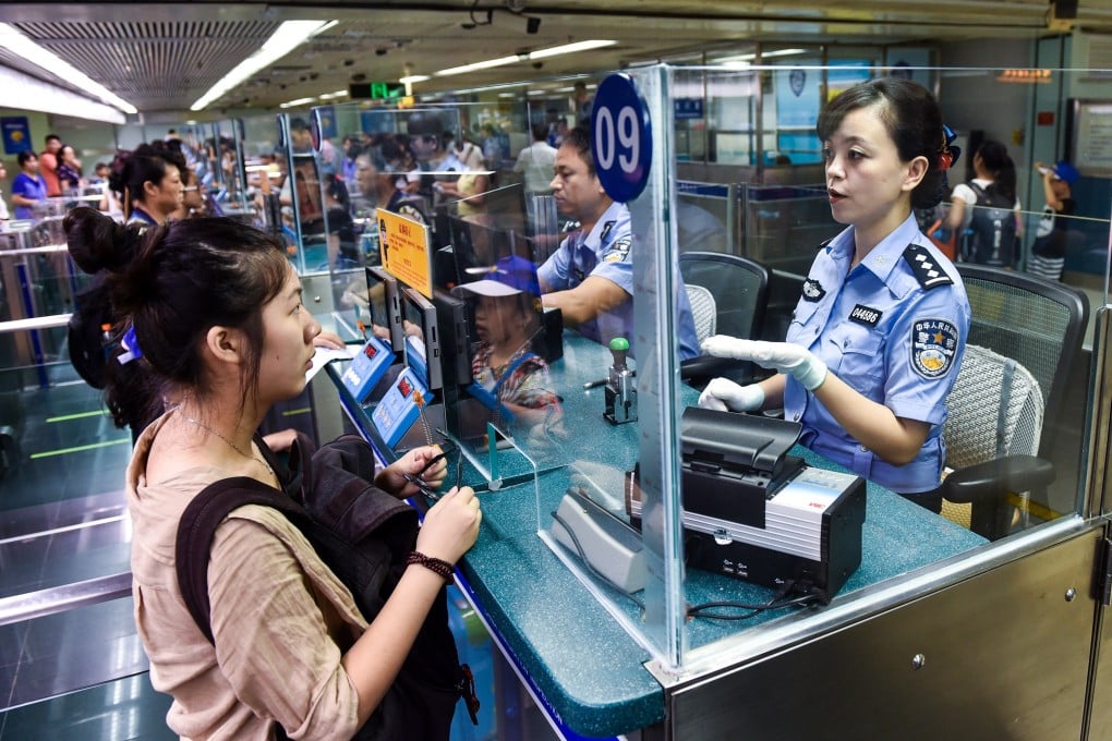 Travellers getting through Immigration Department’s examination at Chinese border. Photo: Handout
