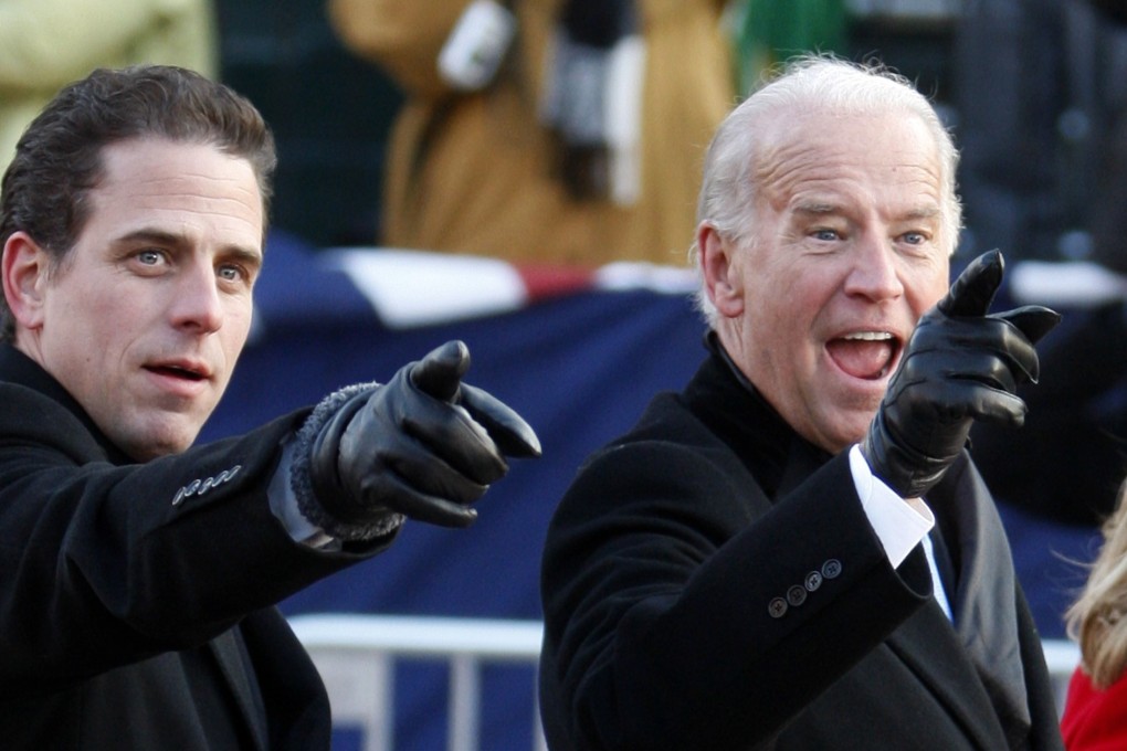 Hunter Biden and his father, Joe, in 2009, when the elder Biden was US vice-president. Photo: Reuters