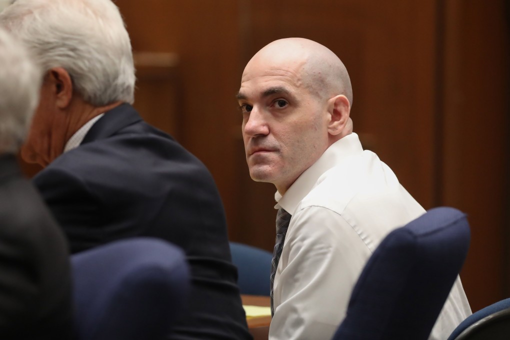 Michael Gargiulo listens during closing statements in his murder trial in Los Angeles Superior Court on August 6. Photo: AFP