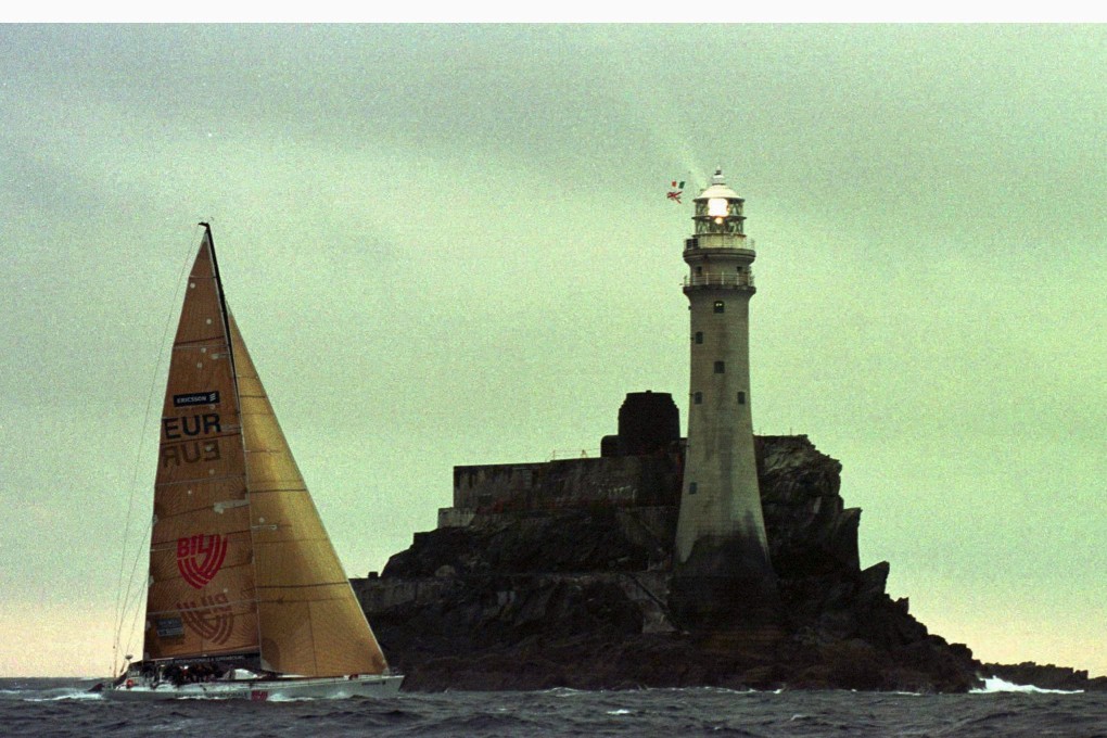 The New Zealand owned yacht 'Bil' rounds the Fastnet lighthouse, the scene of a violent storm in 1979. Photo: Reuters