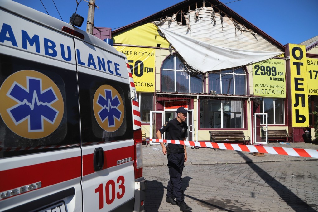 Eight people were killed in a hotel fire in Ukraine's Odessa. Photo: AFP