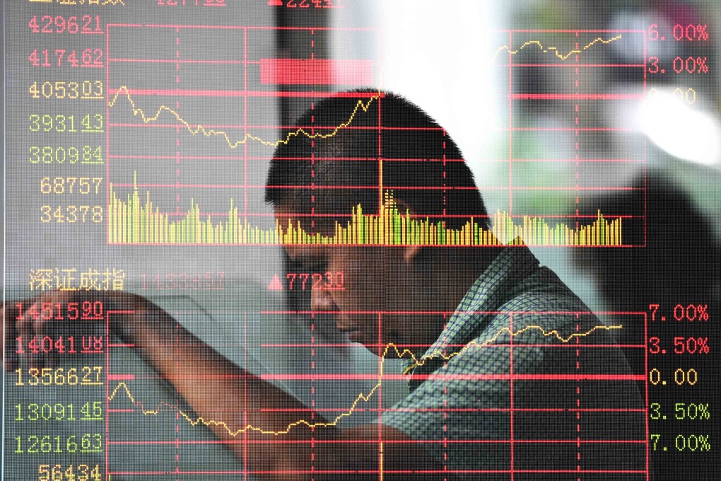 A trading hall in Haikou, capital of China’s southeastern Hainan Province. The ChiNext index has climbed 30 per cent this year and is the best-performing gauge among benchmarks tracking Chinese stocks. Photo: Xinhua