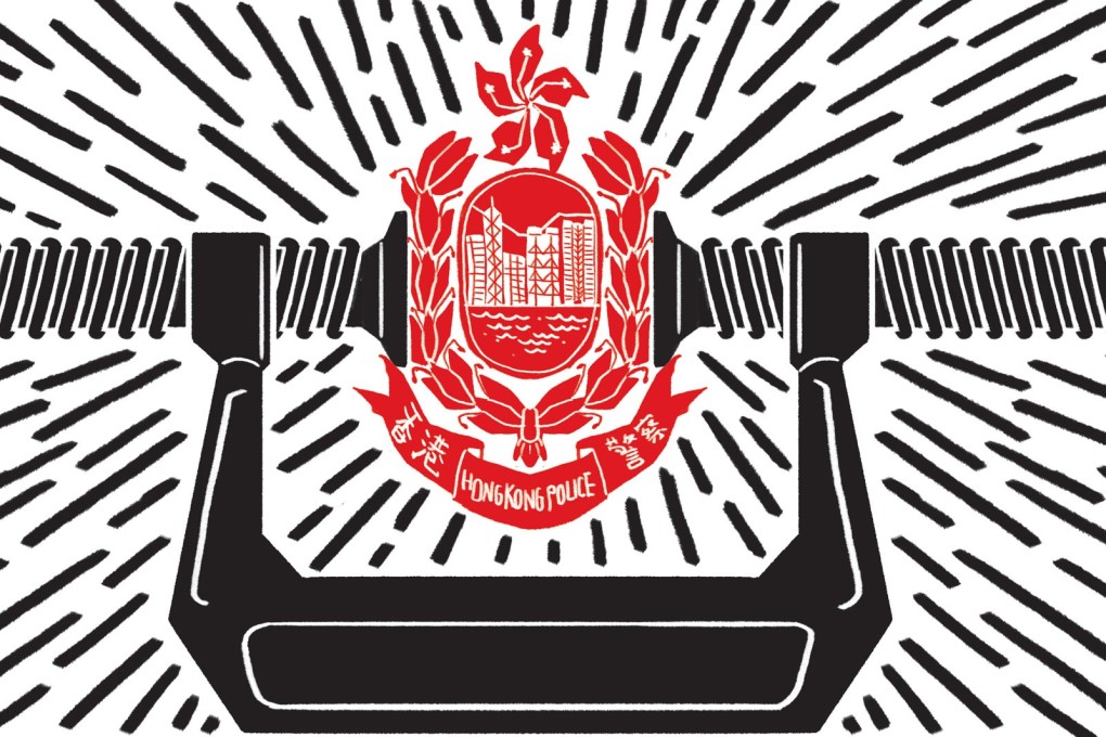 Hong Kong’s embattled police force is holding the city back from the brink. Illustration: Kaliz Lee