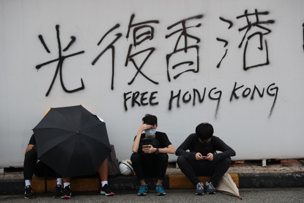 Protesters rest during a demonstration in Hong Kong. Photo: Sam Tsang