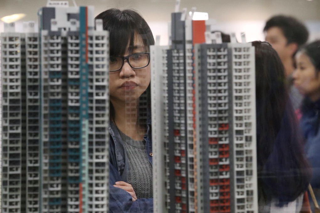 Home Ownership Scheme flats go on sale at the Housing Authority’s Customer Service Centre in Lok Fu in March 2017. Not enough subsidised flats are being built to cater to demand. Photo: Nora Tam