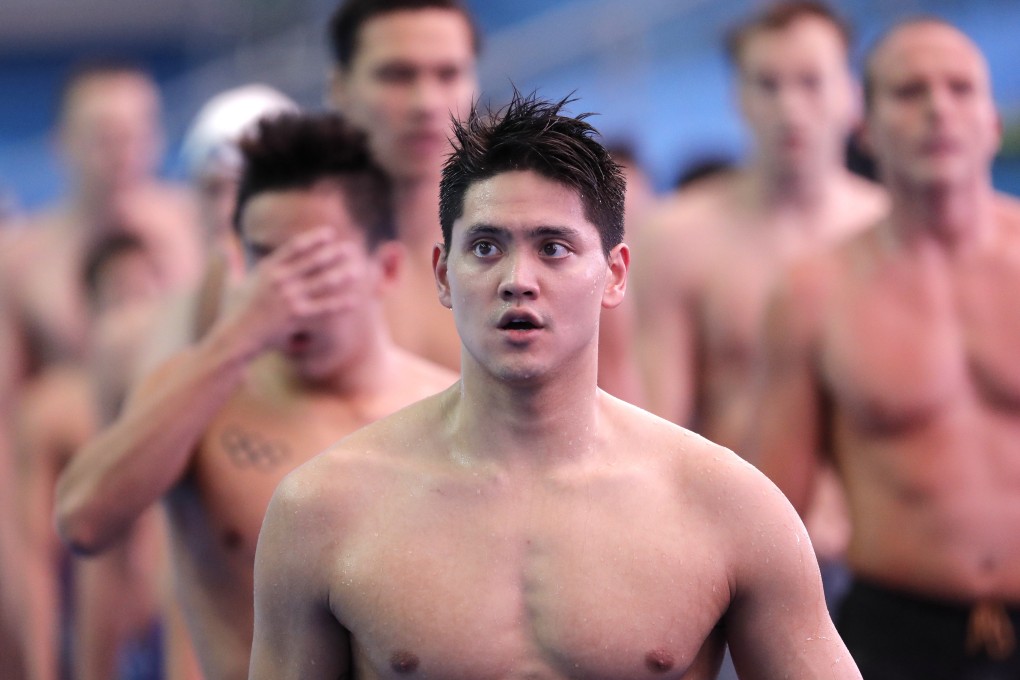 Singapore's Joseph Schooling leaves the pool at the 2019 World Swimming Championships. Photo: AP