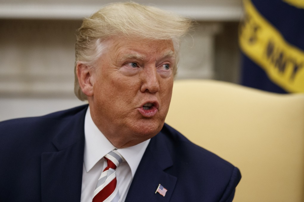 US President Donald Trump at a meeting in the Oval Office on Tuesday. Photo: AP