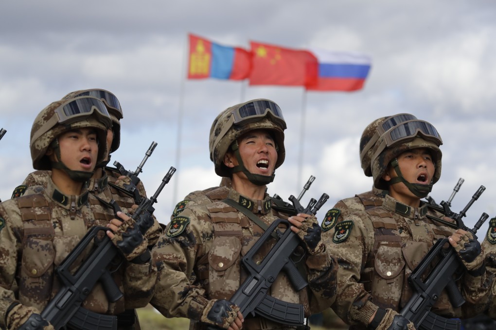 PLA troops take part in Russia’s massive war games in eastern Siberia in September. Photo: AP