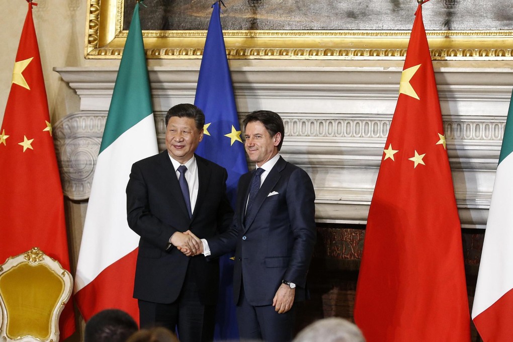 Ties with China have warmed while Giuseppe Conte (right) has been Italy’s prime minister. Photo: EPA-EFE