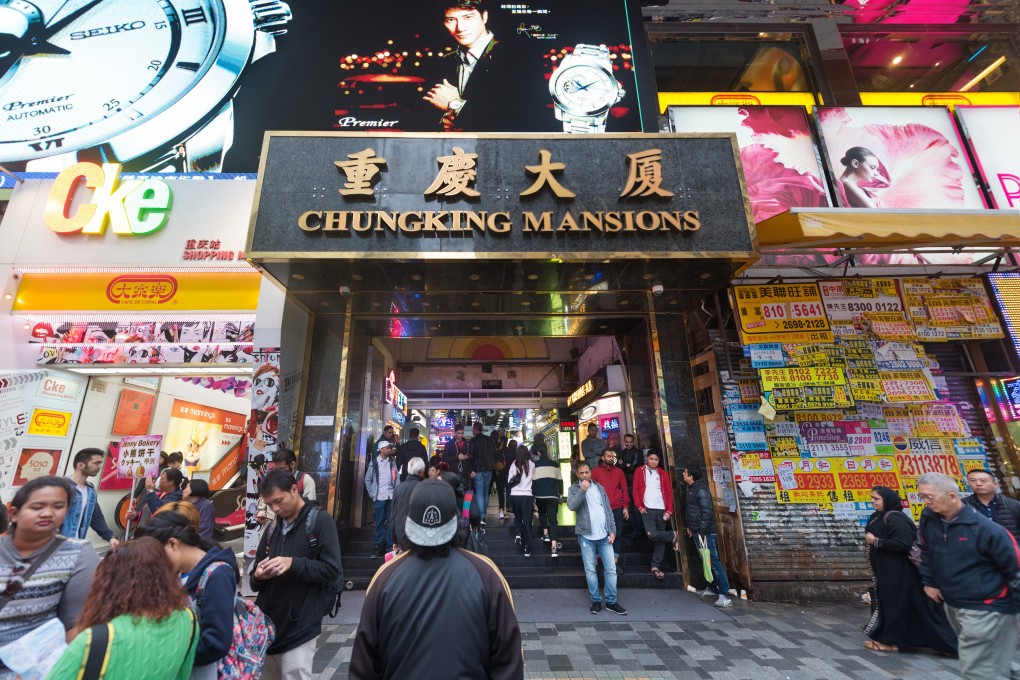 The iconic Chungking Mansions facade in Nathan Road in the heart of Hong Kong’s Tsim Sha Tsui shopping district. Photo: Shutterstock