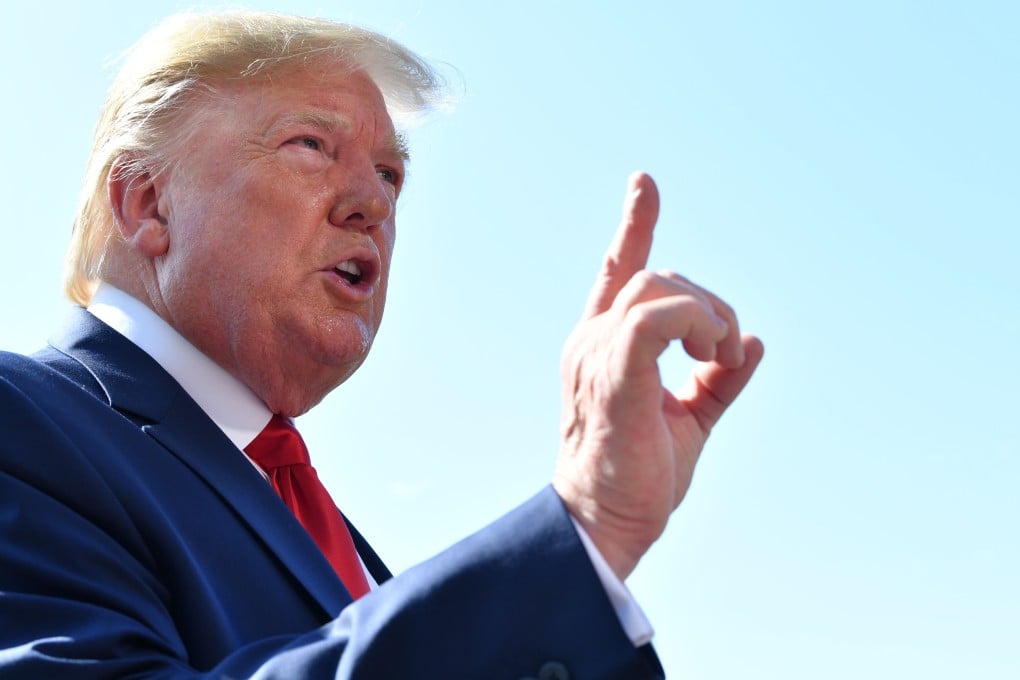 US President Donald Trump speaks to the press on the South Lawn of the White House on August 9. Photo: AFP