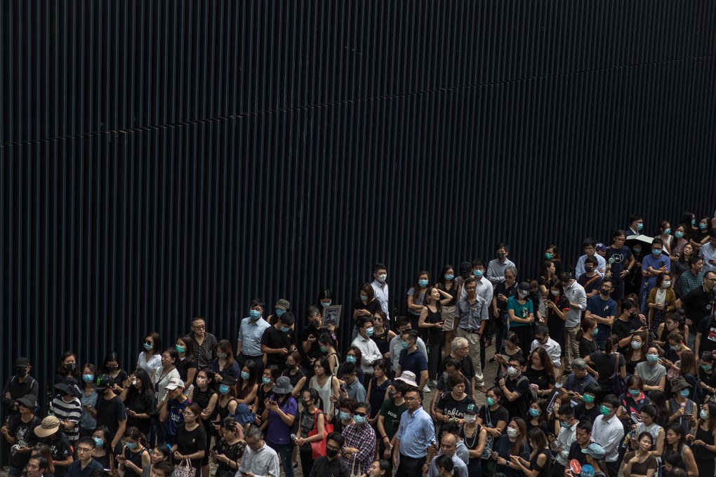 Accountants and activists attend a rally in support of the anti-government protests in Hong Kong. Photo: EPA-EFE