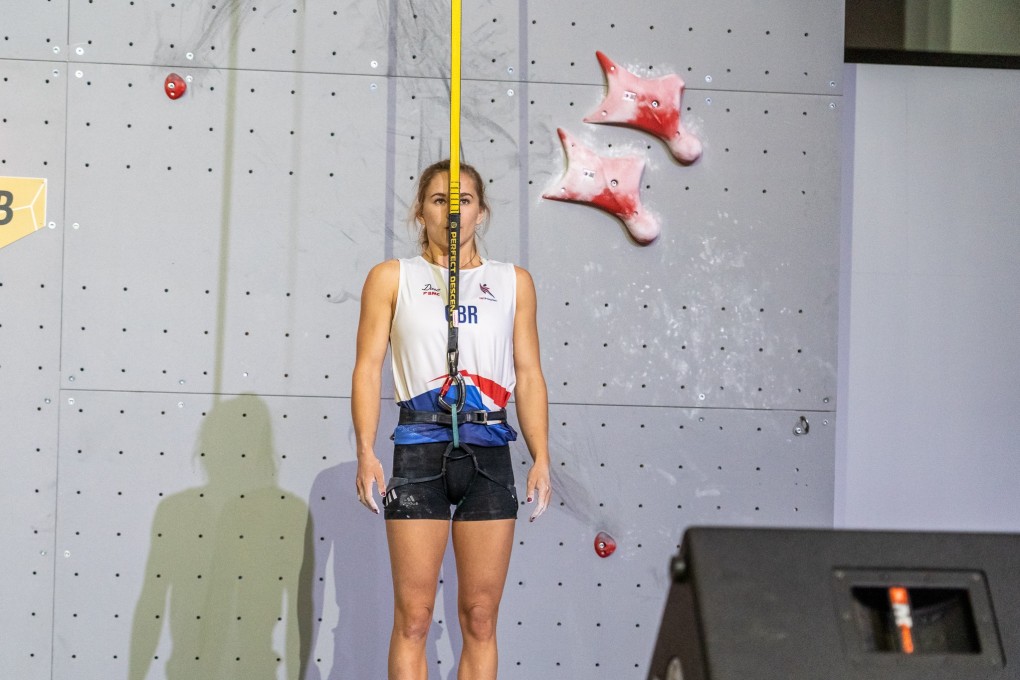 Shauna Coxsey has earned a spot at the Olympics, along with a host of other climbers, before the finals even begin. Photo: Eddie Fowke - IFSC