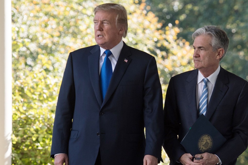 US President Donald Trump with Federal Reserve Chairman Jerome Powell. Photo: AFP