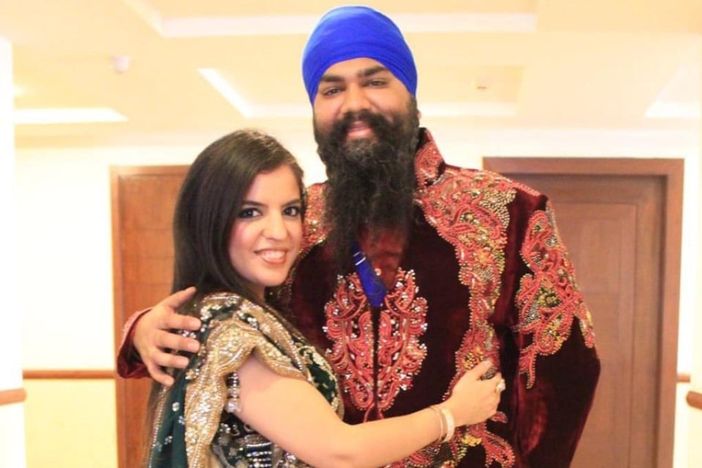Amitpal Singh Bajaj with his wife Bandhna Kaur Bajaj. Photo: Sikh Press Association