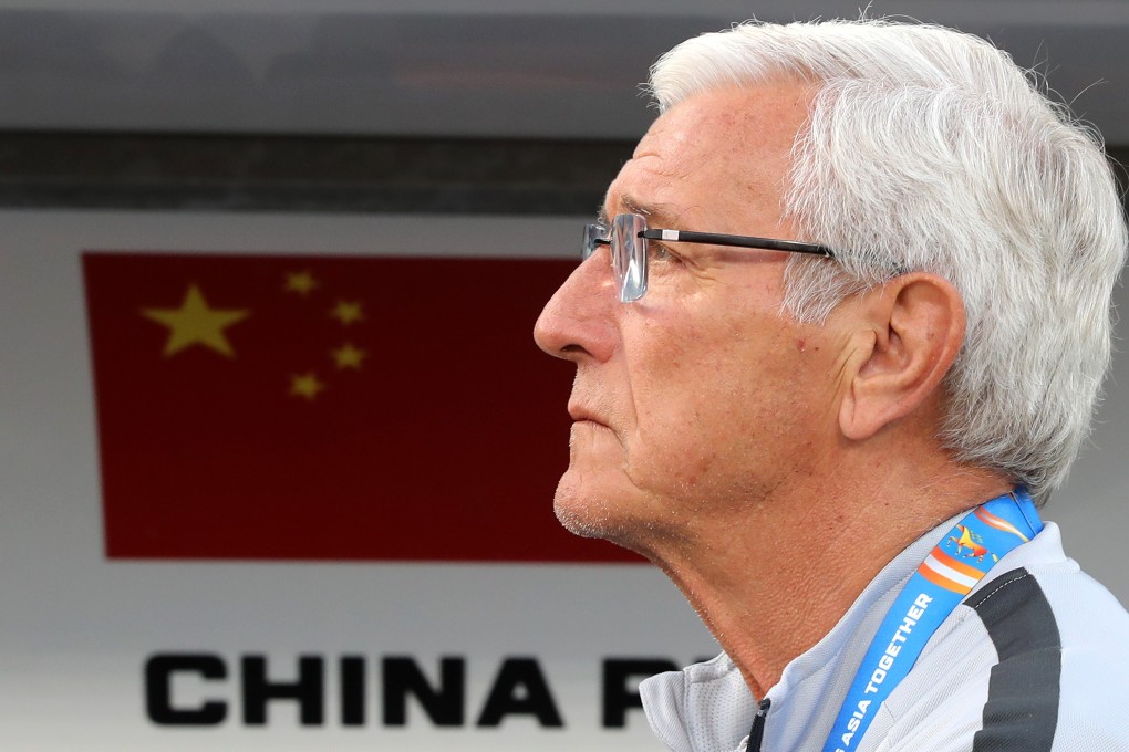 Marcello Lippi looks on before the 2019 AFC Asian Cup match against South Korea. Photo: Xinhua