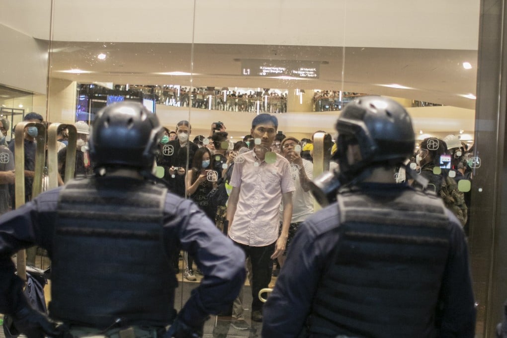 An anti-extradition bill protest at the Pacific Place shopping centre on June 12. Photo: Antony Dickson