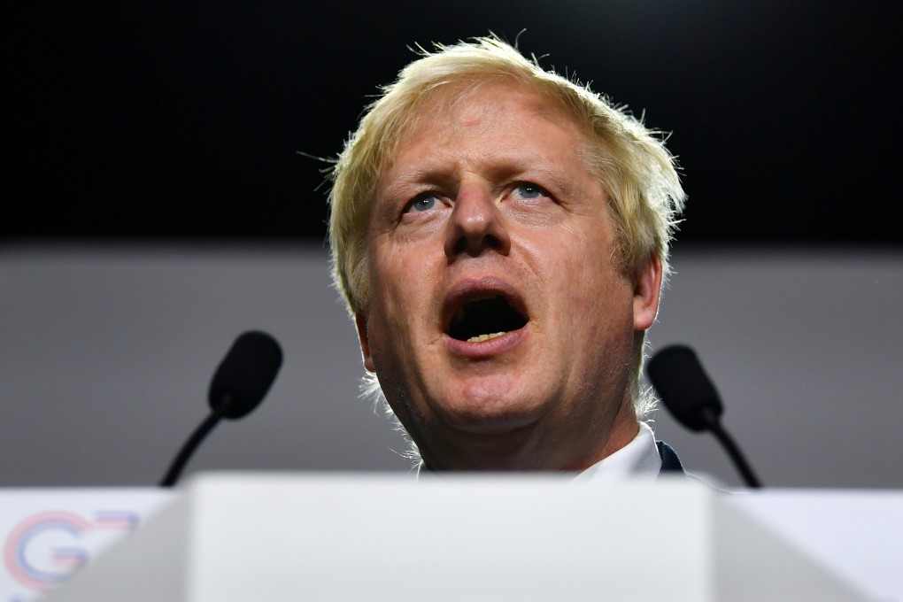 Britain's Prime Minister Boris Johnson speaks during a news conference at the end of the G7 summit in Biarritz. Photo: Reuters