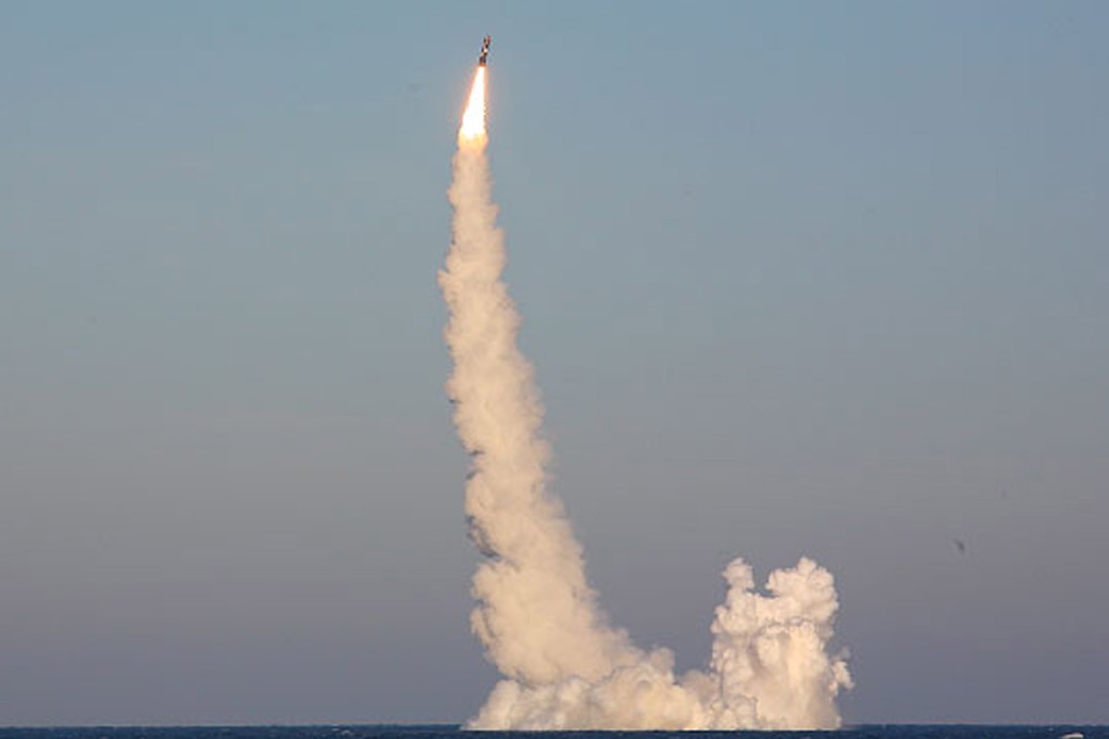 The launch of an intercontinental ballistic missile. Photo: Handout via EPA-EFE