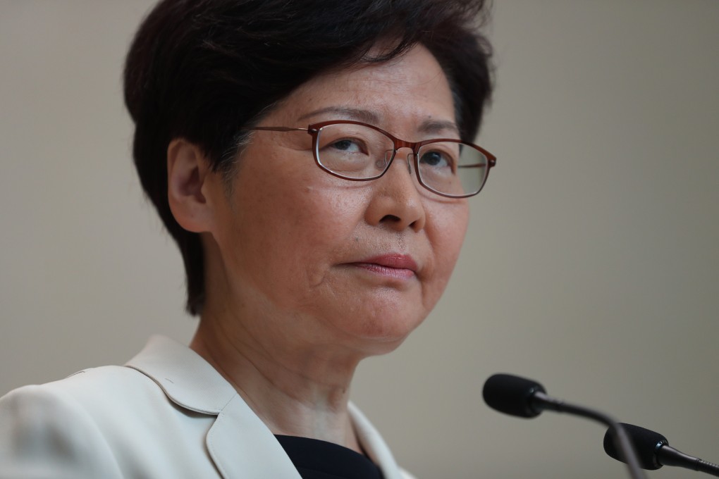 Chief Executive Carrie Lam speaks to the media on Tuesday before the weekly Executive Council meeting. Photo: Sam Tsang