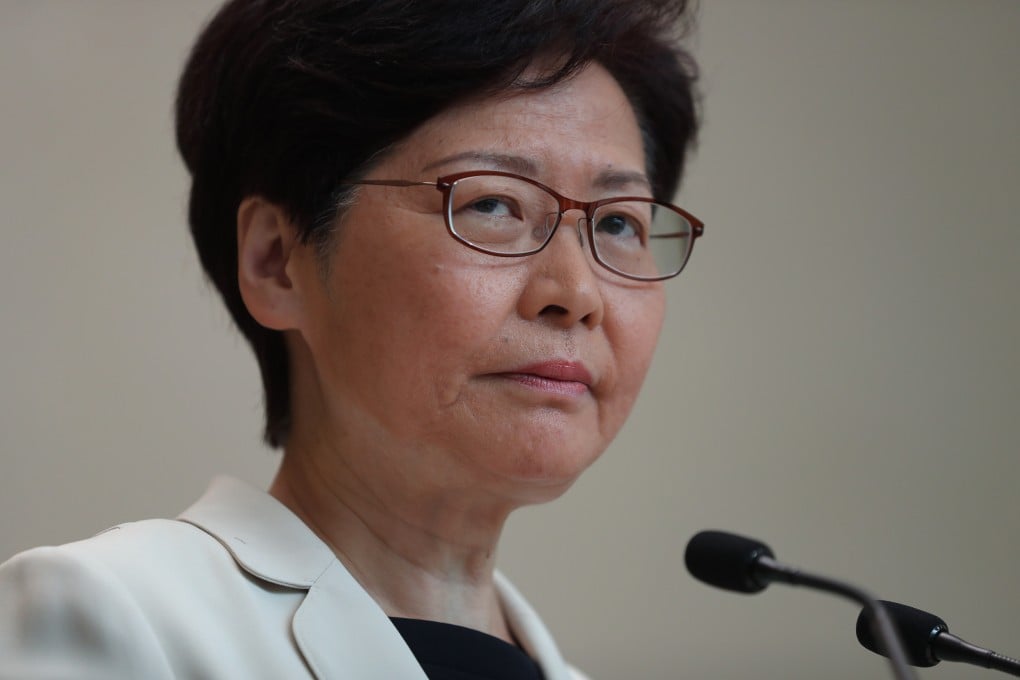 Chief Executive Carrie Lam speaks to the media on Tuesday before the weekly Executive Council meeting. Photo: Sam Tsang