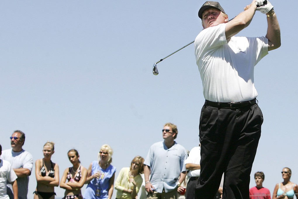 US President Donald Trump swings a club at his golf course in Florida in February. The Trump administration is taking aim at Old China, when it is Next China it should be concerned with. Photo: AP