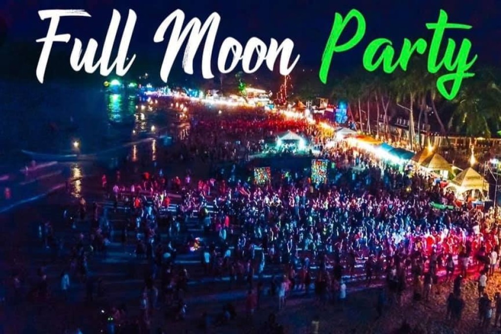 An image of a full-moon party in Koh Phangan, Thailand, used by Luxnetworking to promote its first Shek O “full moon party”. The company advertised a second such party, and two junk boat trips, for July, and sold tickets in advance, but all were cancelled. The company has since been evading customers’ efforts to get refunds.
