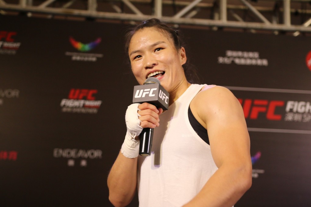 Zhang Weili at the UFC Shenzhen open workouts. Photo: Handout