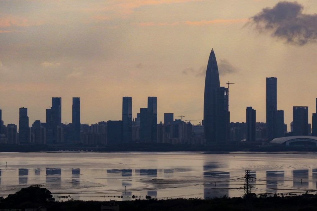Image showing the Nanshan district taken from the Futian district of Shenzhen, which is one of 11 cities included in the Greater Bay Area project. 12AUG18 SCMP / Roy Issa