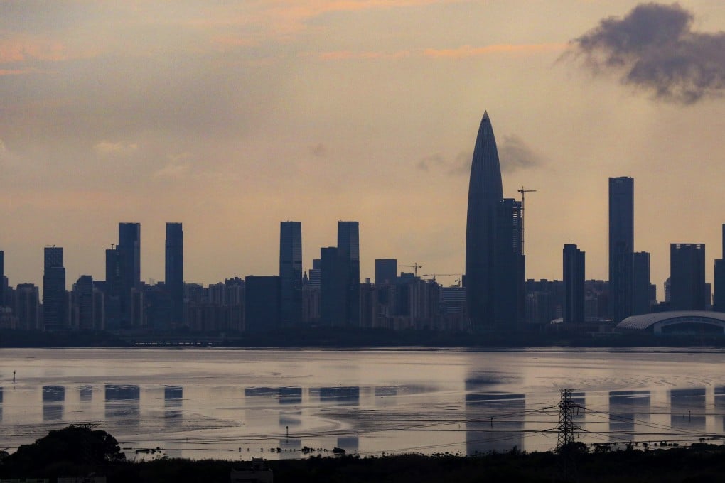 Image showing the Nanshan district taken from the Futian district of Shenzhen, which is one of 11 cities included in the Greater Bay Area project. 12AUG18 SCMP / Roy Issa