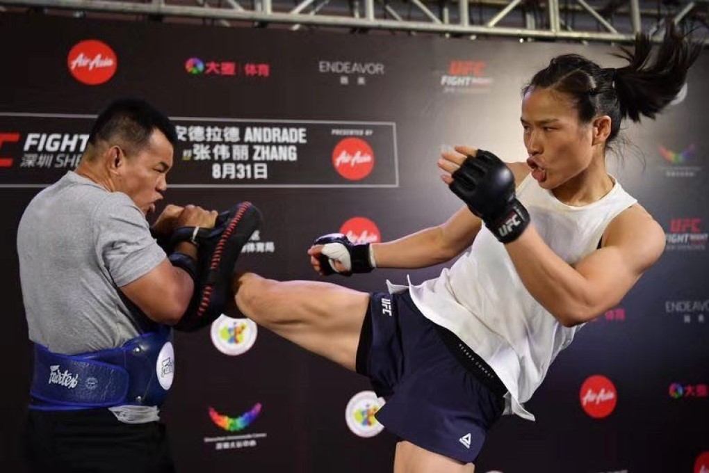 Zhang Weili at the UFC Shenzhen open workouts. Photos: Handout