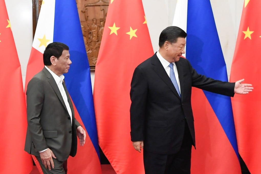 Philippine President Rodrigo Duterte met his Chinese counterpart, Xi Jinping, for an eighth time in Beijing on Thursday. Photo: Xinhua