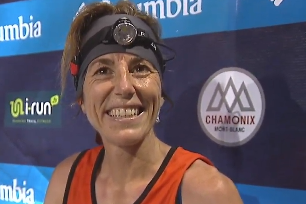 Ragna Debats wins CCC at UTMB. Photo: UTMB TV