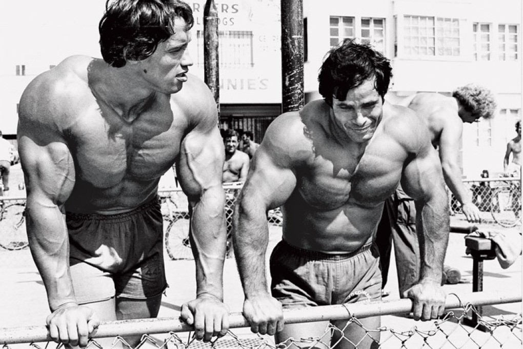 Arnold and Franco at Venice Beach, California in their heyday. Photo: Instagram
