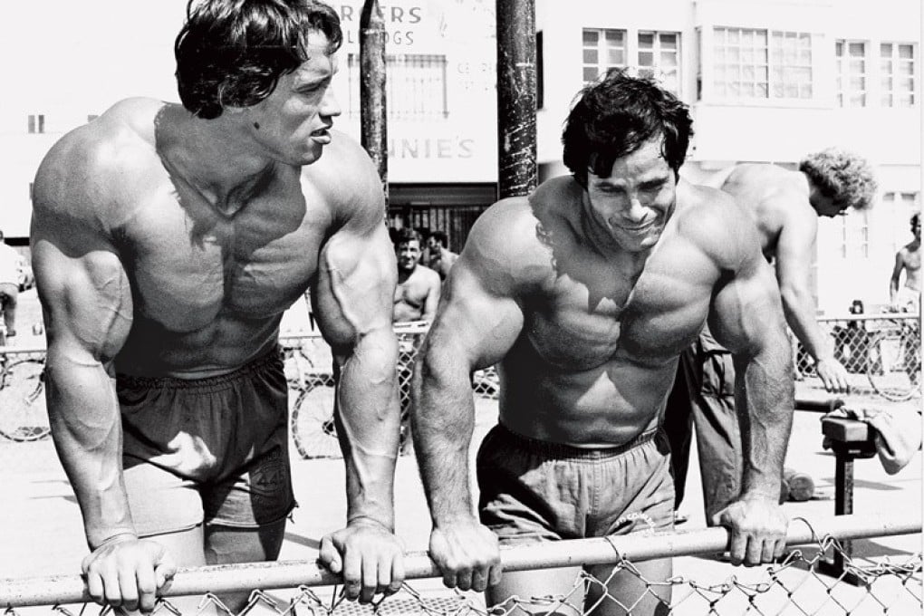 Arnold and Franco at Venice Beach, California in their heyday. Photo: Instagram