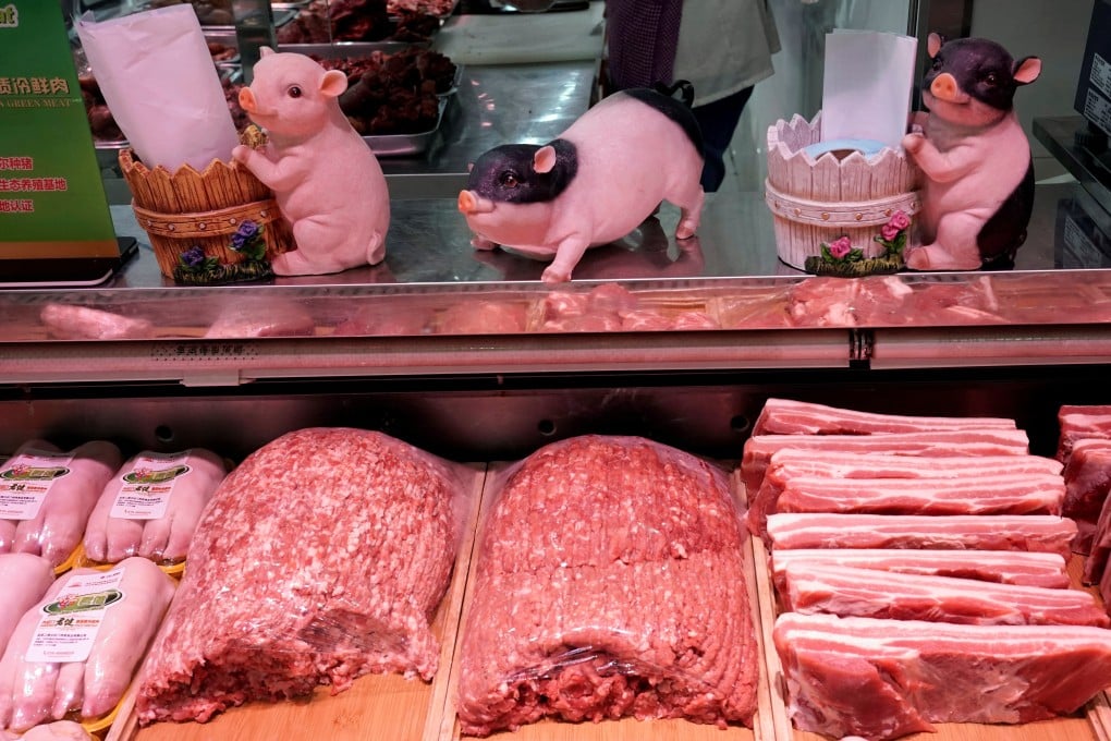 China hit US pork exports with an extra 10 per cent in tariffs as of Sunday, to a total of 72 per cent. WH Group, traded in Hong Kong, has been hammered due to the extra costs. Photo above, a supermarket in Beijing. Photo: Reuters