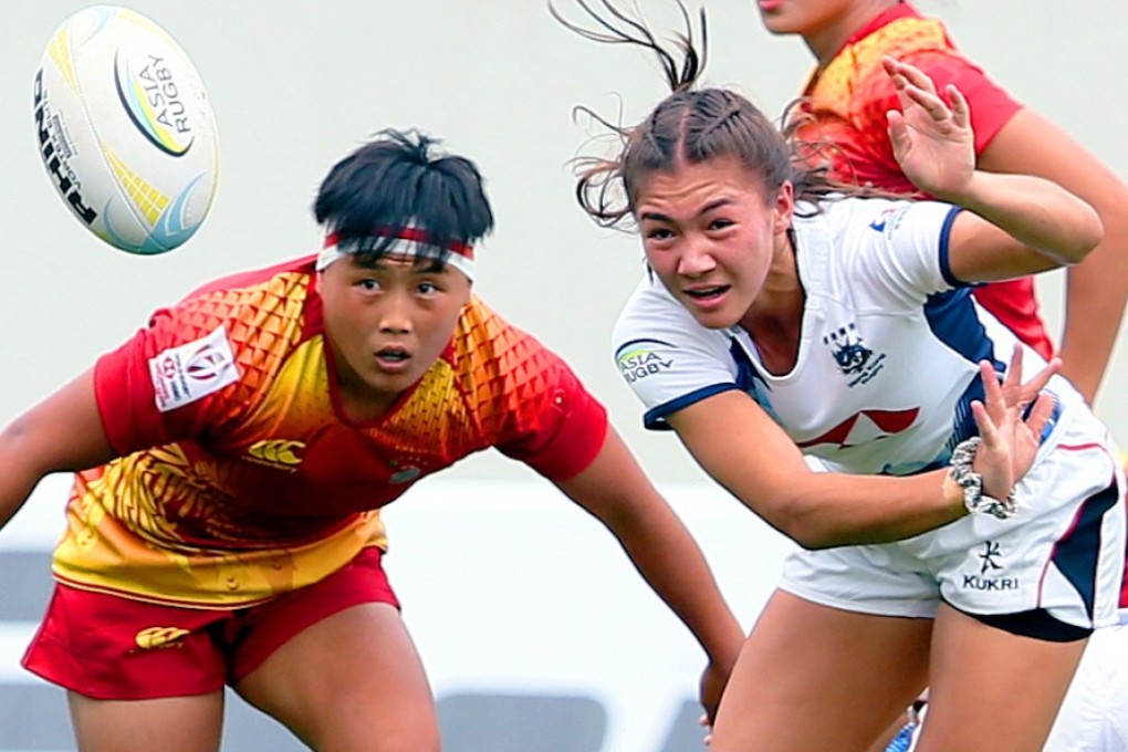 Hong Kong women’s sevens team battle for silver in the Asia Rugby Sevens Series. Photos: Handout