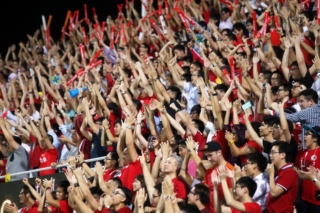 Fans of Hong Kong team at the 2018 Fifa World Cup Qualifier match Hong Kong vs. China at the Mong Kok Stadium in November, 2015. Photo: Dickson Lee