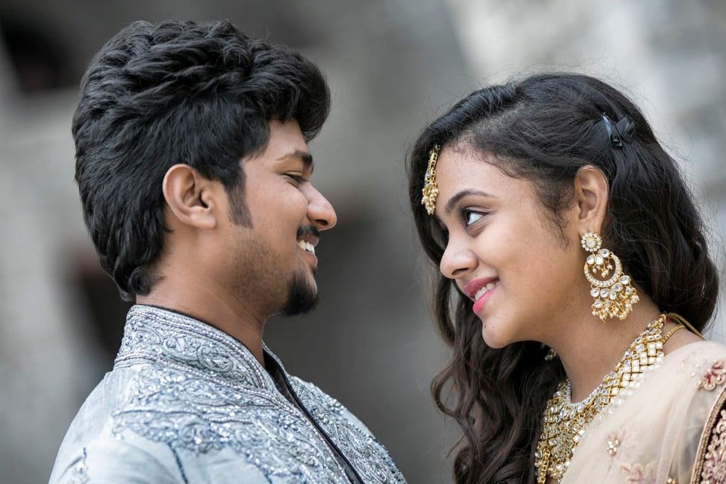 Pranay Perumalla and Amrutha Varshini at their wedding reception in August 2018.